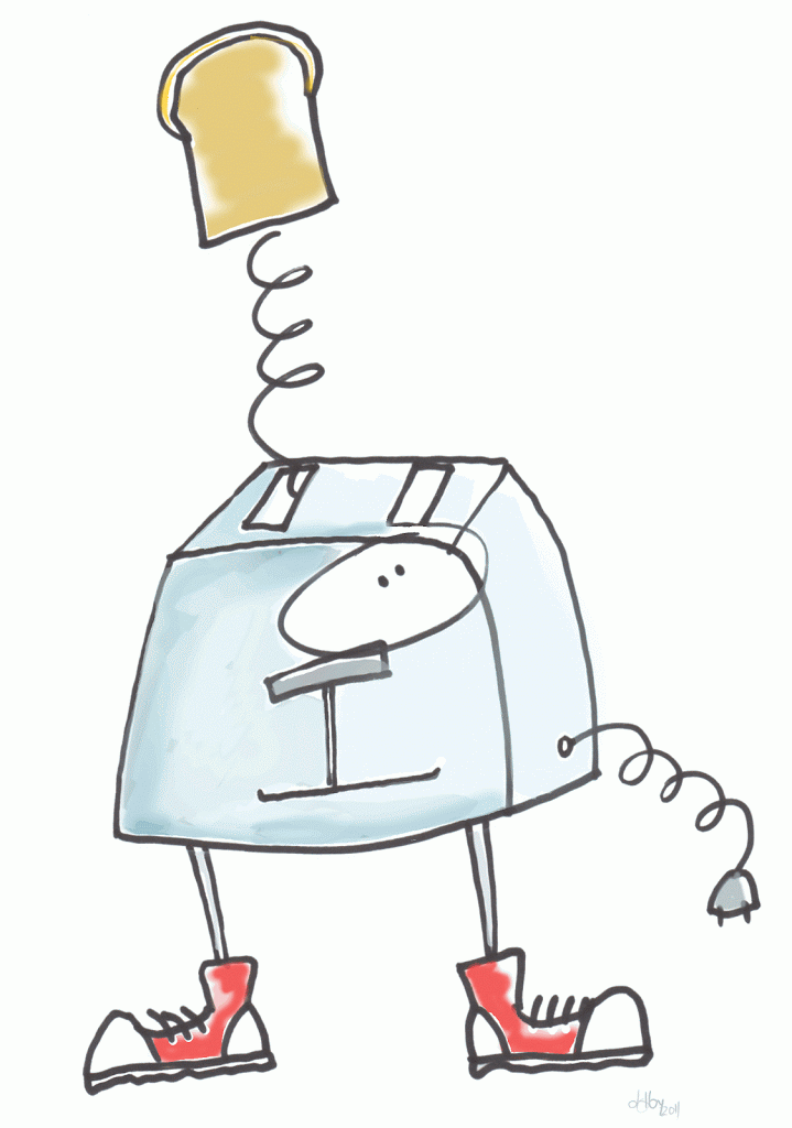 a toaster character…