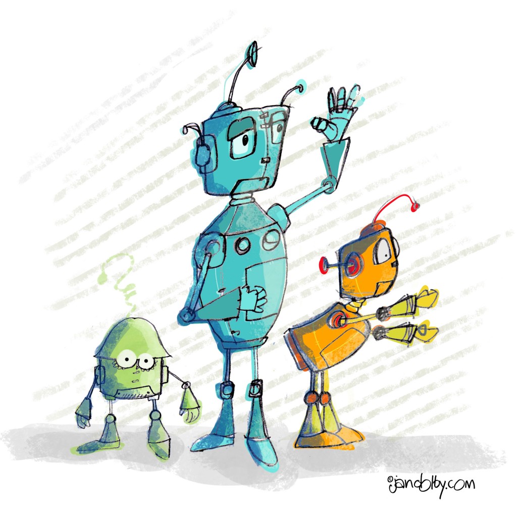 pencil-robots