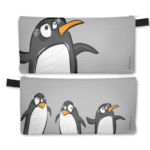 image description: penguin pencil case
