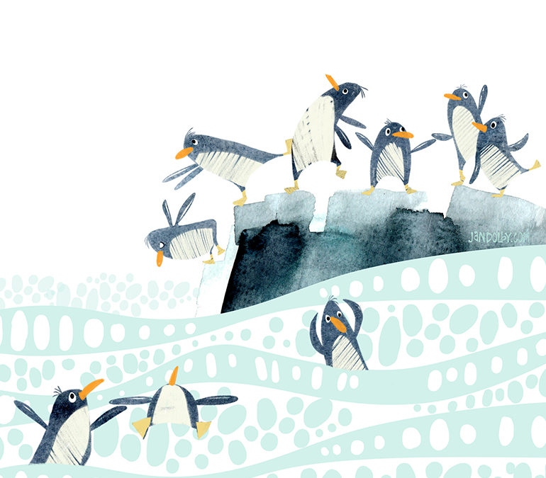 Penguins Diving