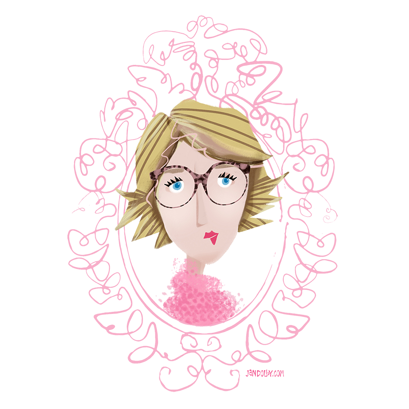 Jan Dolby Self Portrait children's illustrator