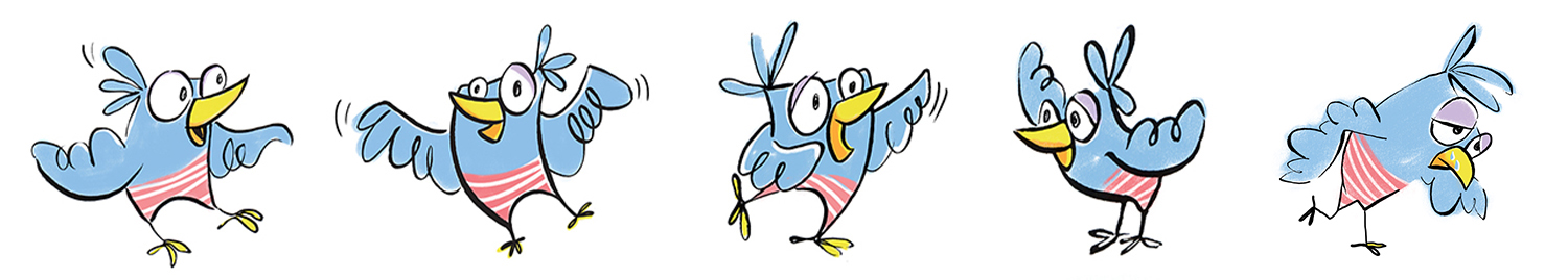 Picture book character illustration - Baby Bird