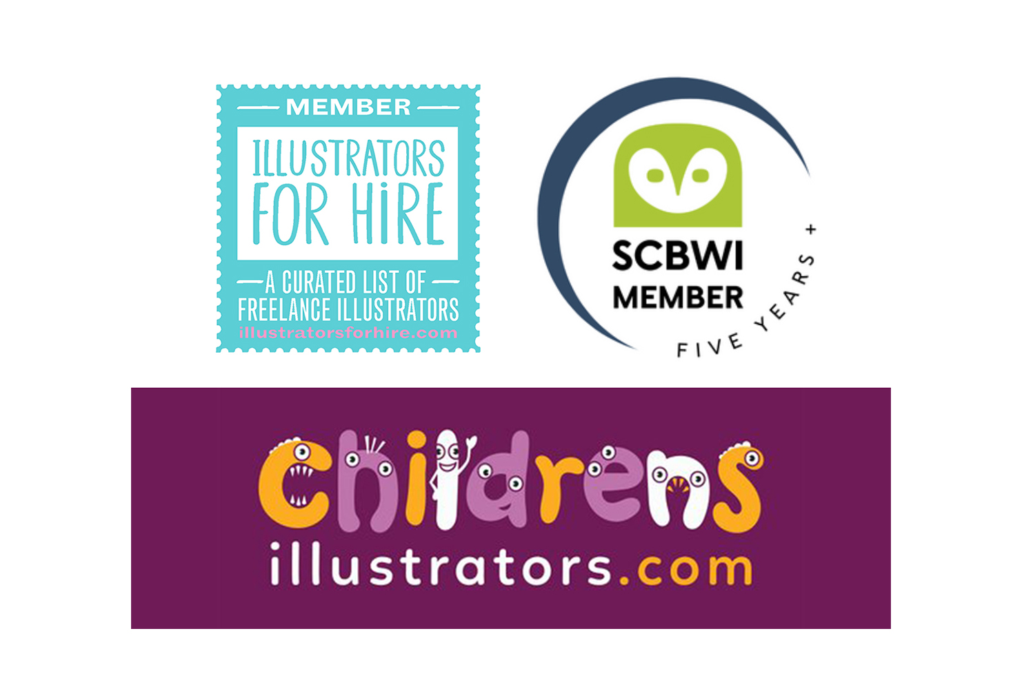 sites Jan Dolby logos of illustrators for hire, SCBWI and children's illustrators