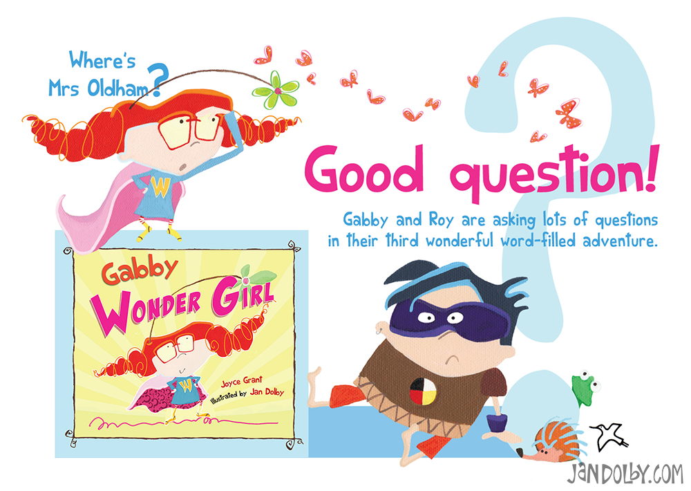 character information card for Gabby Wonder Girl book