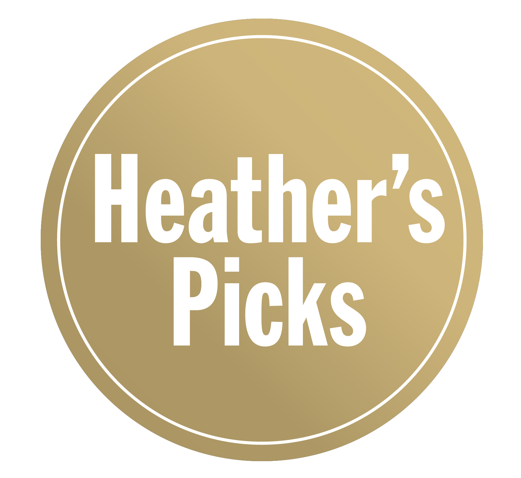 heather's pick gold logo