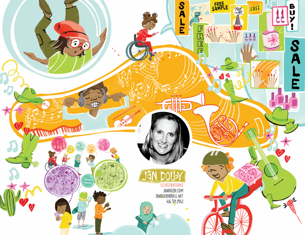 a collection of illustrations by Jan Dolby